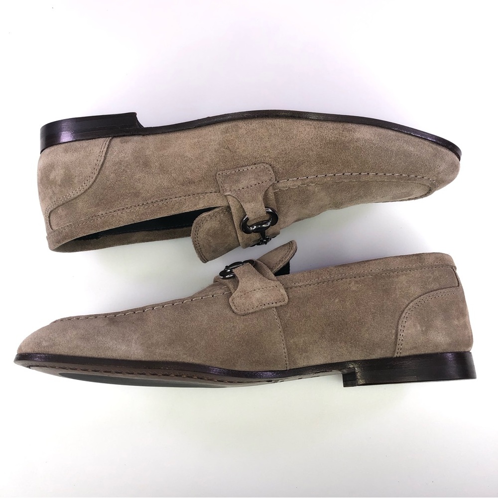 TO BOOT NEW YORK Mens Marmota Beige Corvo Round Toe Slip On Leather Loafers 8.5M - Picture 3 of 8